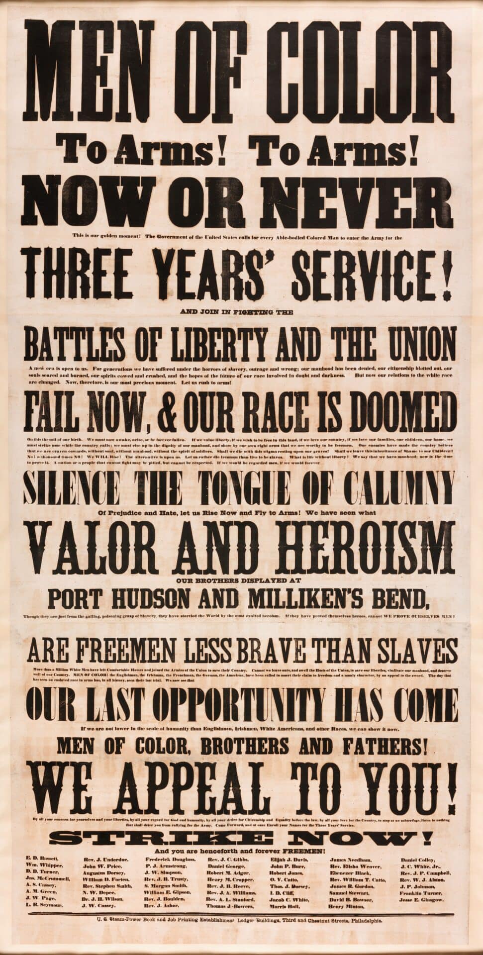 Broadside Image courtesy of the Smithsonian National Museum of African American History and Culture